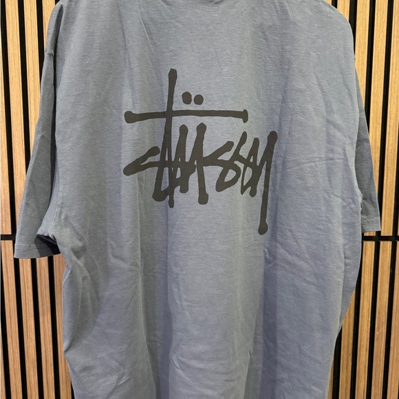 Stussy Pigment Dyed Slate Blue Tee - Picture 2 of 3
